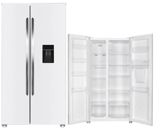 PKM Side-by-Side SBS450NFDWDE, NoFrost Kühl-Gefrierkombination - Kühlschränke mit 439 L Gesamtvolumen, NoFrost-Technologie und externem Wasserspender für maximale Bequemlichkeit und Energieeffizienz (A). Ideal für große Haushalte!