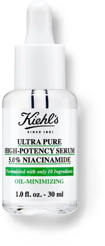 Kiehl's PURE SERUM 5% Niacinamide 30 ml - Gesichtsserum für fettige, empfindliche Haut mit 5% Niacinamid, das Unreinheiten reduziert und den Teint mattiert. Ideal für einen ebenmäßigen, strahlenden Look.