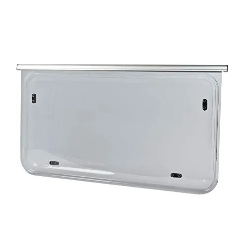 NRF Wohnwagen Seitenfenster Diverse Größen | Kederbefestigung | inkl Aussteller | Anthrazit (145x65cm)