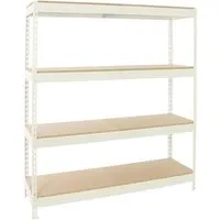 PROREGAL® Schwerlastregal Wood Beast Three, 600kg Traglast - Schwerlastregal mit 4 verstellbaren Holzböden, 200cm hoch und 600kg Traglast pro Ebene. Ideal für Werkstatt und Lager, einfach montierbar und langlebig durch pulverbeschichtetes Metall.