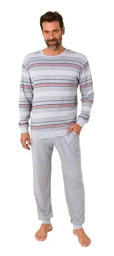 Normann Herren Schlafanzug mit Bündchen in kuscheliger Interlock-Qualität - Größe: 58, Farbe: grau-Mel. - Kuscheliger Schlafanzug aus warmer Interlock-Qualität, ideal für kalte Nächte. Mit praktischen Bündchen für optimalen Sitz und Komfort. Auch in Übergrößen erhältlich, für ein angenehmes Tragegefühl.