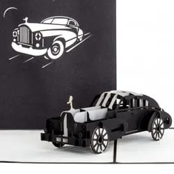 Pop Up Karte "Oldtimer“ 3D Geburtstagskarte, Glückwunschkarte Führerschein