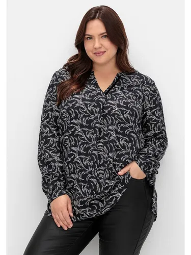 Sheego Tunika mit Alloverdruck in großen Größen - Klassische Tuniken: Weich fließende Viskose-Tunika mit Paisley-Print, femininer V-Schlitz und bequemer, leicht ausgestellter Schnitt für optimalen Tragekomfort.