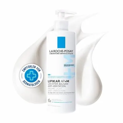 La Roche-Posay Lipikar leichter Balsam AP+M 400 ml - Leichte Körperlotion für trockene Haut, zieht schnell ein und sorgt für ein angenehmes Hautgefühl. Unterstützt die Hautbarriere und mildert Spannungsgefühle.