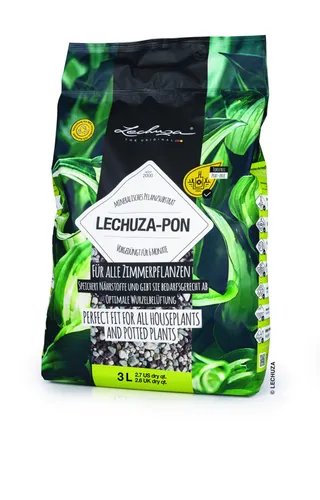 Lechuza PON 3L Pflanzsubstrat - Premium Pflanzmedium - Hochwertiges Pflanzsubstrat mit Langzeitdünger für optimale Pflanzenpflege. Ideal für Drainageschichten und alle Pflanzgefäße. Gewährleistet gleichmäßige Nährstoffverteilung und hohe Standfestigkeit.