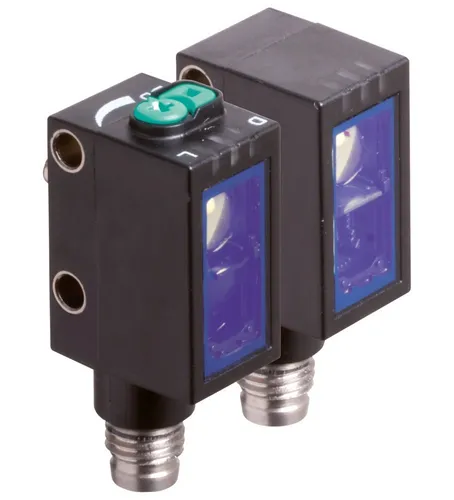 Pepperl+Fuchs Einweg-Lichtschranke OBE12M-R102-S2EP-IO-V31 - Automatisierungstechnik mit Betriebsreichweite bis 12 m, vielseitig einsetzbar durch umschaltbare Schaltungsarten und robuste Bauweise für extreme Temperaturen.