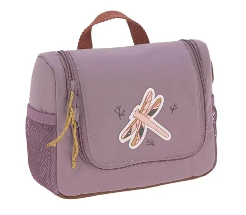 LÄSSIG Kinder Kulturtasche Adventure Dragonfly - Praktische Waschtasche für Kinder mit wasserabweisendem Material, Aufhängemöglichkeit und abnehmbarem Spiegel – ideal für Reisen und Ausflüge!