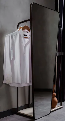 Stilvolle Schwarze Kleiderstange mit Edlem Spiegel - Eleganter Kleiderständer mit Spiegel, ideal für Schlafzimmer. Aus robustem Metall, bietet er Platz für Kleidung und ist ein echter Hingucker. Maße: 80 x 52 x 160 cm, Montage erforderlich.