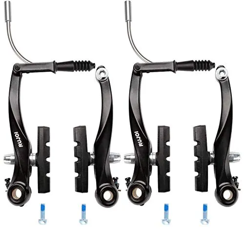 RUJOI Fahrradbremsen Set,Mountainbike V-Bremsen Typ,V-Brake Ersatzset für MTB,Rennrad,BMX,E-Bike Schwarz (2er Pack)