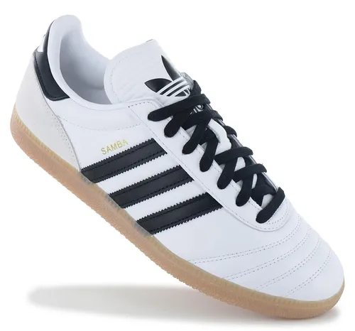 adidas Originals SAMBA JP - Herren Sneaker Weiß JQ9055, EU 42 UK 8 - Der adidas Samba JP verbindet Fußball-Heritage mit urbanem Stil. Aus hochwertigem Leder gefertigt, bietet er Komfort und zeitloses Design. Mit gezackten 3-Stripes und zusätzlichem Schnürsenkel-Set für individuelle Anpassung.