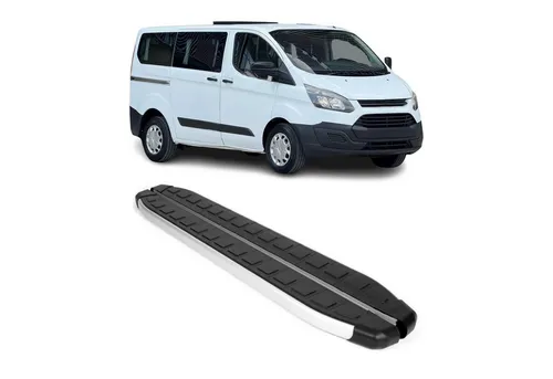 OMAC Kfz-Schmutzfänger Trittbretter für Ford Transit Custom 2012-2024, Rutschfest & Haltbar - Hochwertige Schmutzfänger für Ford Transit Custom, 2-teilig, rostfrei und korrosionsbeständig. Ideal für optimalen Schutz und einfache Montage. Maße: 207 cm Länge, 10 cm Breite. Perfekt für den professionellen Einsatz.
