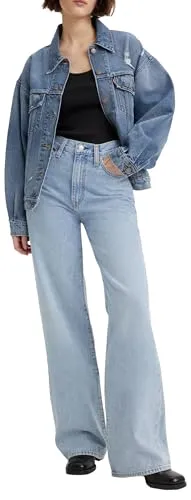 Levi's Damen Ribcage Wide Leg Jeans - Far And Wide, 31W/32L - Damen-Jeanshosen mit hohem Bund und weitem Bein, bietet einen lässigen Look und hohen Tragekomfort für jeden Anlass.