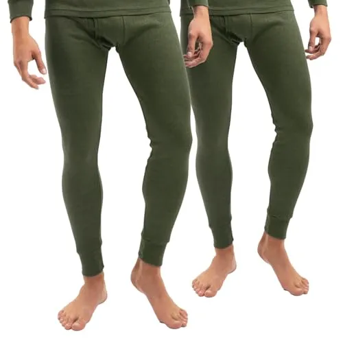 Celodoro 2er Pack Herren Ski-Thermo Unterhose - Olive XL