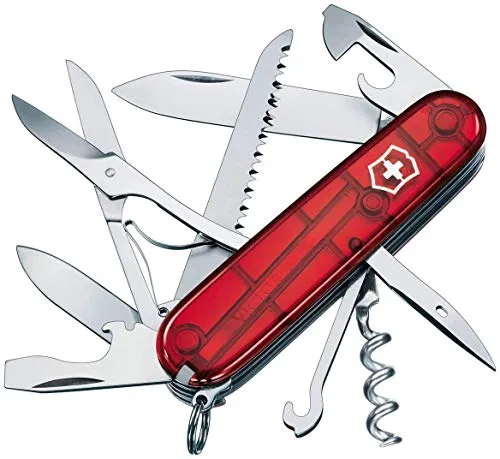 Victorinox Schweizer Taschenmesser Huntsman, Multitool, Swiss Army Knife mit 15 Funktionen, Klinge, Korkenzieher, Dosenöffner
