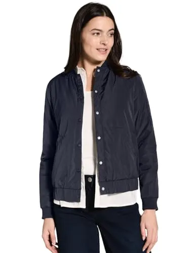 CECIL Damen B212422 Blouson, Dark Navy Blue, XXL - Funktionsjacke mit Stehkragen, langärmlig und seitlichen Taschen, perfekt für aktive Damen und vielseitige Outdoor-Aktivitäten.