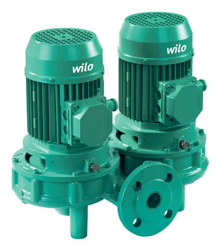 WILO Trockenläufer-Doppelpumpe VeroTwin-DPL 80/120-0,55/4, 400 V, 50 Hz, 10 bar - Trockenläufer-Doppelpumpe für effiziente und zuverlässige Wasserförderung, ideal für industrielle Anwendungen und hohe Druckanforderungen.