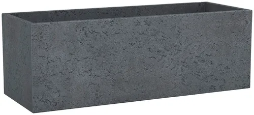 Scheurich Blumentopf 80 240 C-CUBE LONG schwarz - 29 cm x 27,4 cm x 79 cm, langlebig mit 10 Jahren Herstellergarantie