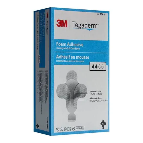 Tegaderm Foam Adhesive 6,9x6,9 cm - 10er Pack Verband - Arzneimittel, hochabsorbierender Wundverband für optimale Heilung und Schutz bei Verletzungen.
