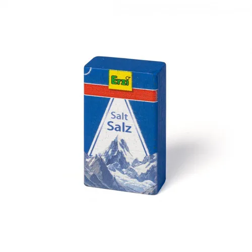 Salz - Packung (aus Holz) für Kinderküche, Kaufladen Erzi 19029