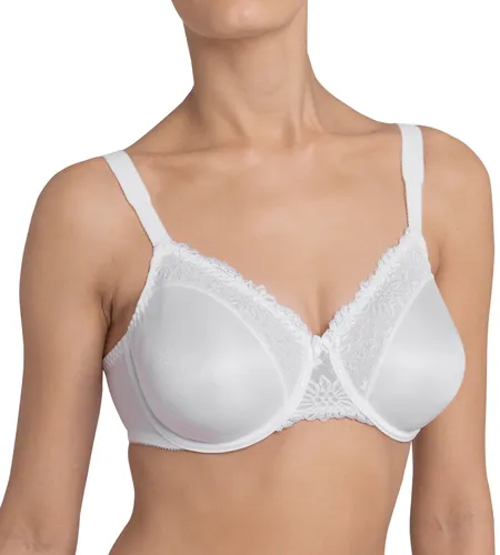 Triumph Ladyform Soft W BH Weiß G 85 Damen - Eleganter Minimizer-BH mit Spitze für eine schlankere Silhouette. Bequeme, verstellbare Träger und optimaler Komfort für jeden Tag.