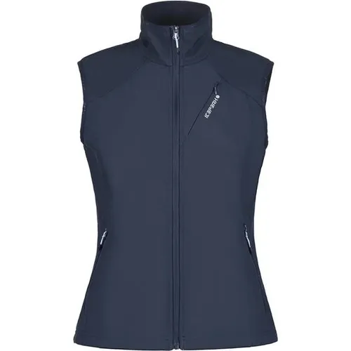 ICEPEAK Damen Weste BRUSH - Funktionale Softshell-Weste für Damen mit normaler Passform. Ideal für Outdoor-Aktivitäten, schützt vor Wind und bietet hohen Tragekomfort. Ausgestattet mit mehreren Reißverschlusstaschen und regulierbarem Saum.