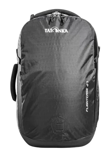Tatonka Flightcase 27l Handgepäck-Rucksack - 21 bis 30 Liter Volumen, geräumig mit 27 Litern, ideales Handgepäck für Kurzreisen, komplett aufziehbares Hauptfach für schnellen Zugriff und verstaubare Schultergurte für multifunktionale Nutzung.