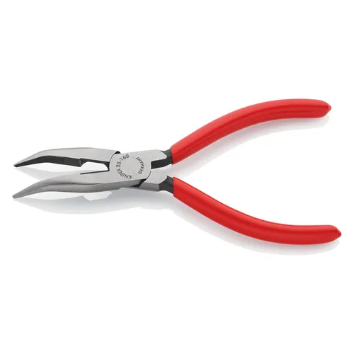 KNIPEX Flachrundzange 160mm mit gewinkelten Backen - Zangen für präzises Arbeiten, gewinkelte Backen ermöglichen einfachen Zugang zu engen Stellen, ideal für Elektronik und Modellbau.