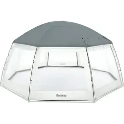 Bestway Pavillon für runde Pools - 600 x 295 cm, idealer Sonnenschutz mit UPF 50+ und schneller Aufbau in nur 30 Minuten
