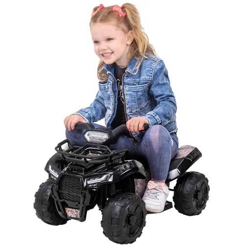 Actionbikes Motors Kinder Quad Elektro Jumpy - Camouflage - Quad Bike für Kinder ab 1 Jahr mit integrierter Bremsautomatik für sichere Fahrten. Erreicht bis zu 3 km/h und bietet mit 1,5 Stunden Fahrzeit und Audiofunktionen großen Spaß!