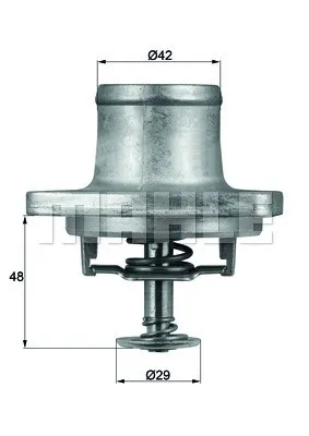 BEHR Thermostat TI4880D - Sonstige, mit Dichtung für optimale Leistung und passend für diverse OEM-Referenzen, ideal für den effizienten Betrieb von Kühlmittel-Systemen.