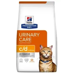 HILL'S PD Prescription Diet Feline c/d Multicare Huhn 3kg - Diätfutter für Katzen, hilft effektiv bei der Verringerung von Harnwegserkrankungen und Struvitsteinen, ideal für die Gesundheit Ihrer Katze.