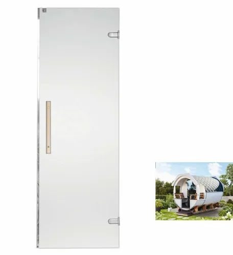 Wolff Finnhaus Finja Einzeltür in Glastür, Transparent - Zubehör für Gartenhäuser, hochwertiges Vollglas-Tauschelement für Sauna mit bronziertem Design und 5 Jahren Garantie für ein helles Ambiente.