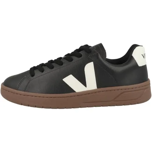 Veja Damen Sneaker Low Urca CWL Schwarz 36 - Stylische und nachhaltige Sneaker aus robustem Synthetik, hergestellt aus Bio-Baumwolle und pflanzlich gegerbtem Leder. Ideal für den Alltag mit atmungsaktiven Perforationen und herausnehmbarer Innensohle.