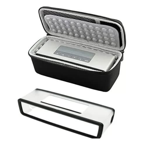SANON Lautsprecher Tasche für Bose Soundlink Mini 1 und 2,Robustes Hardcase Tragetasche mit Weiche Abdeckung für Lautsprecher (Weich Gepolstert,Stoßfes