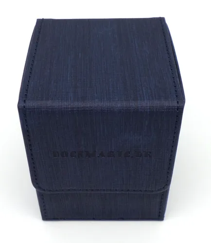 Docsmagic.de Premium Magnetic Flip Box (100) Blue + Deck Divider - MTG PKM YGO -