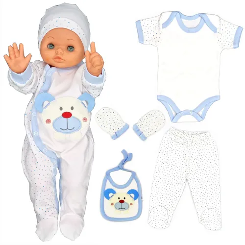 Neugeborenen Set Baby Kleidung für Jungen Ausstattung Erstausstattung 6 Teilig