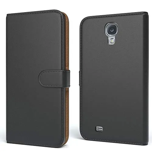 EAZY CASE Tasche kompatibel mit Samsung Galaxy S4 / S4 Neo Schutzhülle mit Standfunktion Klapphülle Bookstyle, Handytasche Handyhülle mit Magnetverschluss und Kartenfach, Kunstleder, Schwarz