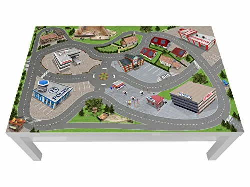 Stikkipix Stadt Möbelfolie | LCG05 | passgenau für den Lack Spieltisch von IKEA (Möbel Nicht inklusive)