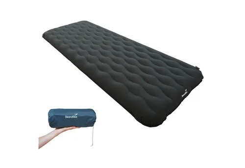 Skandika Isomatte Elite Air Single, ultraleichte Luftmatratze für komfortablen Schlaf - Isomatten - Ideal für Camping und Outdoor, mit nur 1 kg Gewicht und kleinem Packmaß für einfache Mitnahme.