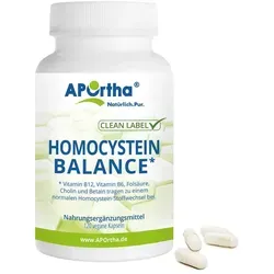 APOrtha® Homocystein Balance mit Vitamin B12, B6, Folsäure (5-MTHF), Cholin, Betain - vegane Kapseln 120 St