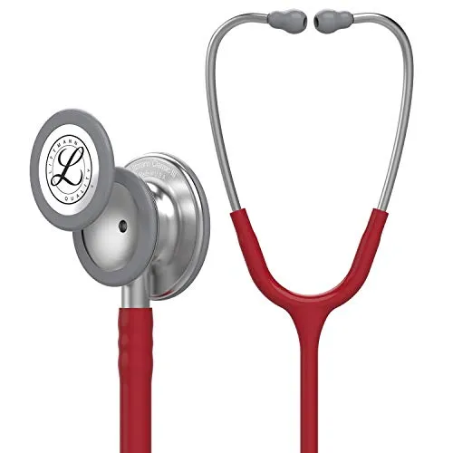 Littmann 5627 Classic III Stethoskop, burgund - Stethoskop mit hoher akustischer Empfindlichkeit, ideal für Erwachsene und Kinder. Robuster Schlauch und leicht zu reinigende Membran sorgen für Langlebigkeit und Hygiene.