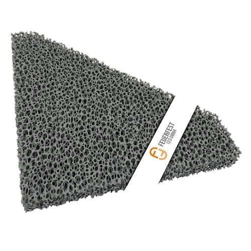 Feuerfest 123 Feinstaubfilter für Kaminofen 219x200x25 mm - Aschesauger mit effektiver Feinstaubreduktion, hitzebeständig bis 1.650 °C, ideal zur Verbesserung der Luftqualität und einfach zuschneidbar für verschiedene Modelle.