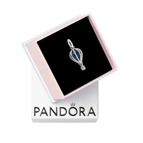 PANDORA Charm Anhänger "Blauer Heißluftballon" 798064NMB - Bead Charms für Damen, aus hochwertigem Sterling-Silber mit himmelblauer Perle, symbolisiert die Freiheit des Reisens und bringt Leichtigkeit in jedes Schmuckstück.