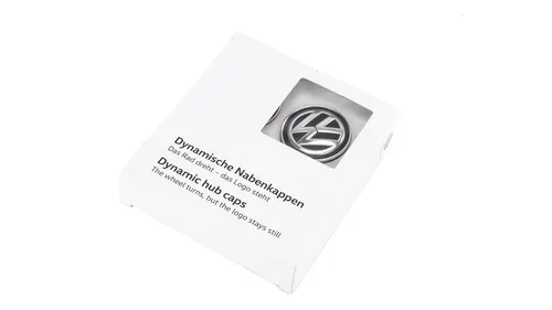 VW Dynamische Nabendeckel 66mm mit stehendem Logo - Nabendeckel von VW, glänzende Oberfläche, einfache Installation, ideal für ein stilvolles Upgrade Ihres Fahrzeugs, Packung mit 4 Stück.