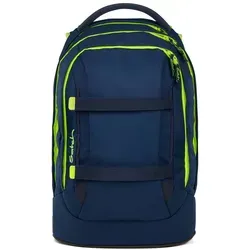 satch Schulranzen Pack Toxic Yellow - Schulranzen mit ergonomischem Design, anpassbar für Körpergrößen von 1,40 bis 1,80 m, aus 100% recyceltem Polyester und mit reflektierenden Elementen für erhöhte Sicherheit.
