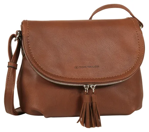 TOM TAILOR Lari Damen Umhängetasche Crossbody Bag Mittelgroß Cognac Braun