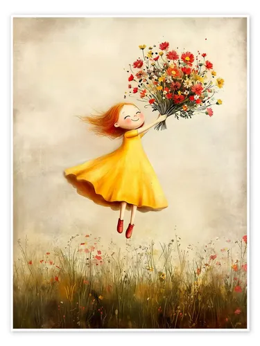 Posterlounge Wandbild Blumen im Wind, Annika Persson, erhältlich als Poster, Leinwandbild, Wandsticker oder Acrylglasbild