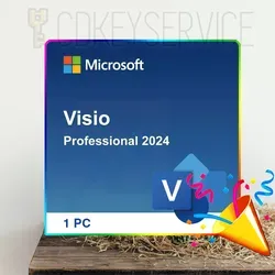 Microsoft Visio 2024 Professional ESD - Office-Software zur Erstellung von Diagrammen und Schaubildern, ideal für professionelle Visualisierungen und Teamarbeit.
