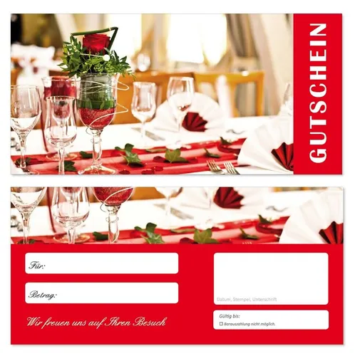 Geschenkgutscheine (Gedeck-702) Gutscheine Gastronomie Restaurant Feier 200