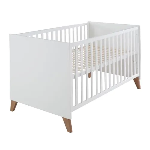 roba Kombi-Kinderbett 'Ole' 70 x 140 cm - Verstell- und umbaubar - Weiß - Betten für Jungen & Mädchen, aus hochwertigem Holz, verstellbar und umbaubar für lange Nutzungsdauer.